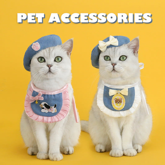 “Classy French Hat + Apron Set for Cats & Dogs!”