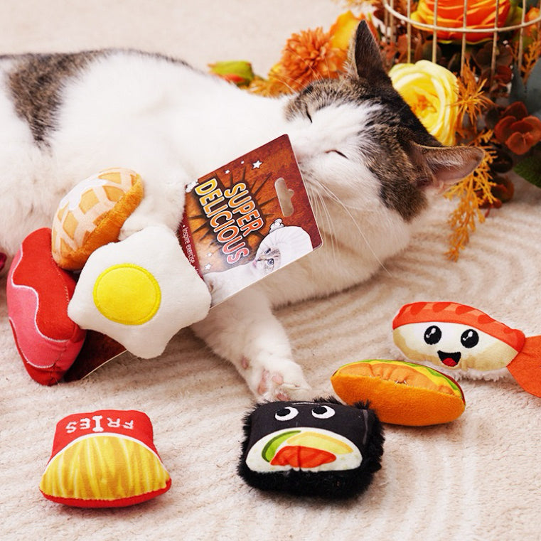 “Adorable Food Toy Set – Perfect for Cats & Dogs!”