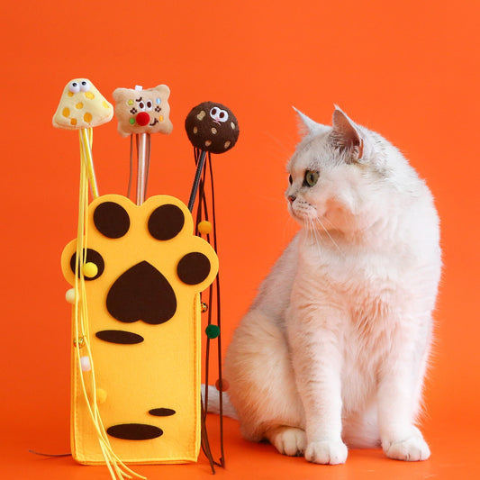 “Cheese, Toast & Cookie Cat Teasers – The Ultimate Fun for Your Cat!”